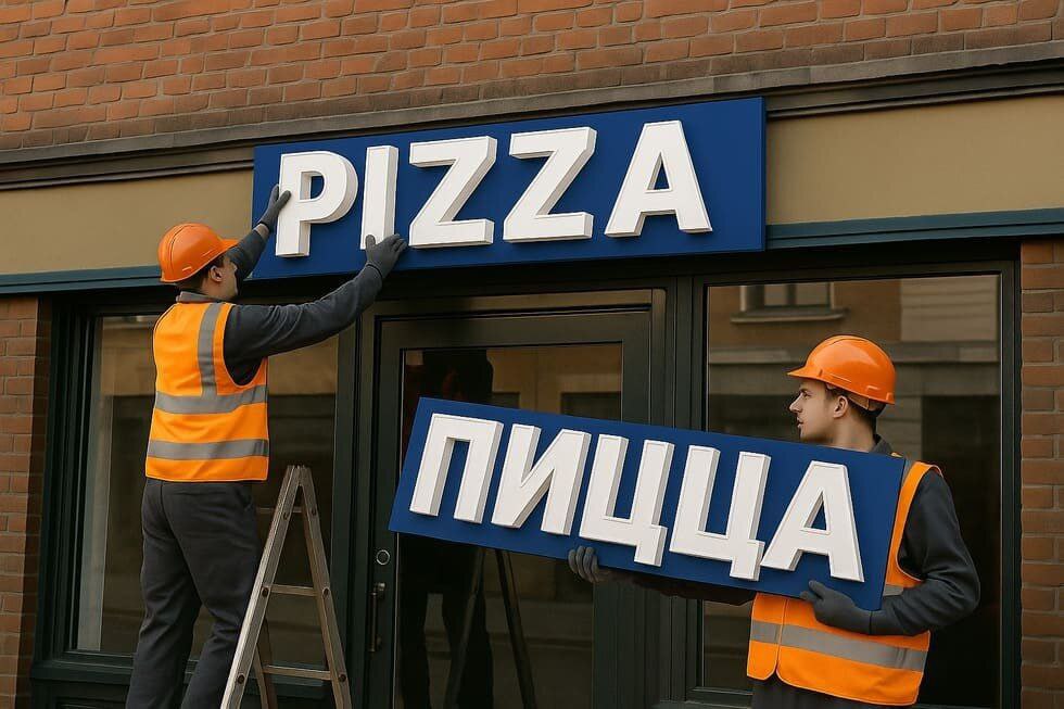 Центр «Мой бизнес» ЛНР готов помогать предпринимателям менять вывески с иностранными словами.