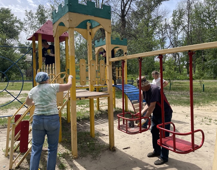 В Суходольске выполнили работы по благоустройству.